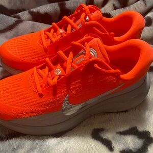Nike Orange and Silver Athletic Sneakers